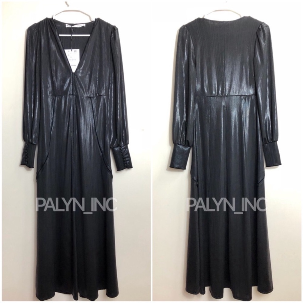 Zara studio collection maxi black dress